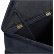 Meridian Furniture Trivoli Black Velvet Ottoman/Stool