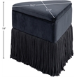 Meridian Furniture Trivoli Black Velvet Ottoman/Stool