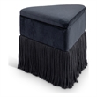 Meridian Furniture Trivoli Black Velvet Ottoman/Stool
