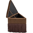 Meridian Furniture Trivoli Brown Velvet Ottoman/Stool