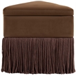 Meridian Furniture Trivoli Brown Velvet Ottoman/Stool