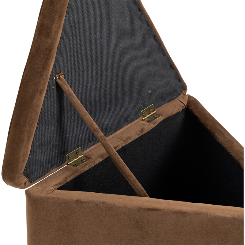 Meridian Furniture Trivoli Brown Velvet Ottoman/Stool