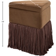 Meridian Furniture Trivoli Brown Velvet Ottoman/Stool
