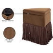Meridian Furniture Trivoli Brown Velvet Ottoman/Stool