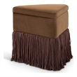 Meridian Furniture Trivoli Brown Velvet Ottoman/Stool