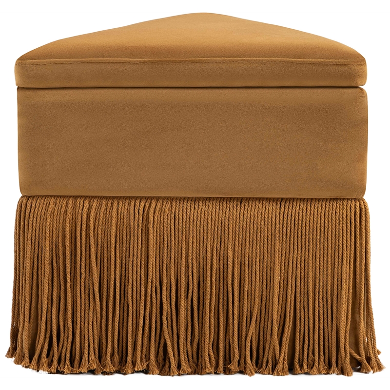 Meridian Furniture Trivoli Saddle Velvet Ottoman/Stool