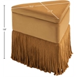 Meridian Furniture Trivoli Saddle Velvet Ottoman/Stool