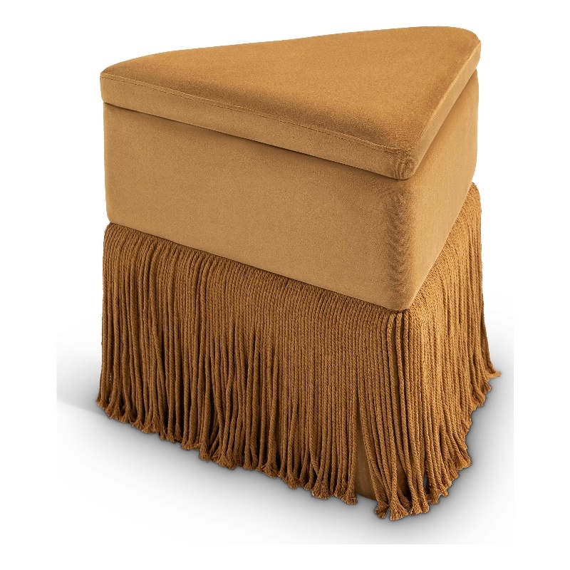 Meridian Furniture Trivoli Saddle Velvet Ottoman/Stool