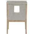 Meridian Furniture Gwendolyn Cream Linen Textured Fabric Dining Arm Chair