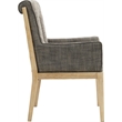Meridian Furniture Gwendolyn Grey Linen Textured Fabric Dining Arm Chair