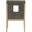 Meridian Furniture Gwendolyn Grey Linen Textured Fabric Dining Arm Chair