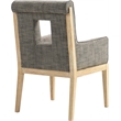 Meridian Furniture Gwendolyn Grey Linen Textured Fabric Dining Arm Chair