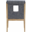 Meridian Furniture Gwendolyn Navy Linen Textured Fabric Dining Arm Chair