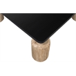 Meridian Furniture Ferrara Natural Travertine and Solid Oak Wood Coffee Table