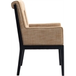 Meridian Furniture Gwendolyn Cognac Linen Textured Fabric Dining Arm Chair