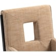 Meridian Furniture Gwendolyn Cognac Linen Textured Fabric Dining Arm Chair