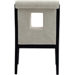 Meridian Furniture Gwendolyn Cream Linen Textured Fabric Dining Arm Chair