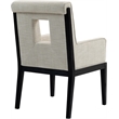 Meridian Furniture Gwendolyn Cream Linen Textured Fabric Dining Arm Chair