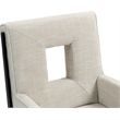 Meridian Furniture Gwendolyn Cream Linen Textured Fabric Dining Arm Chair
