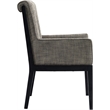 Meridian Furniture Gwendolyn Grey Linen Textured Fabric Dining Arm Chair