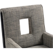 Meridian Furniture Gwendolyn Grey Linen Textured Fabric Dining Arm Chair