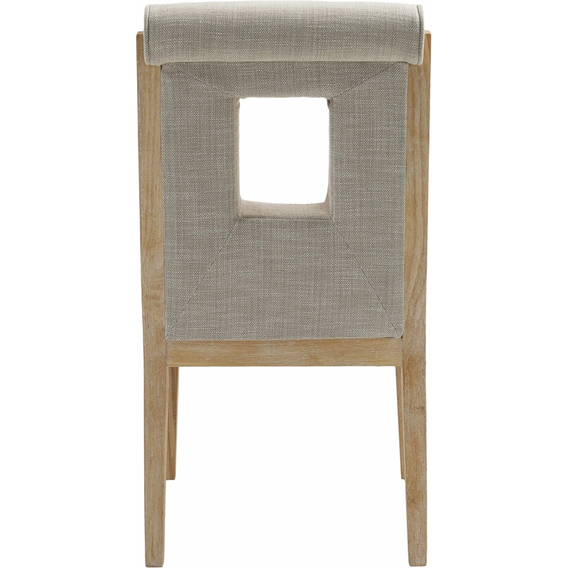 Meridian Furniture Gwendolyn Cream Linen Textured Dining Side Chair (Set of 2)