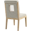 Meridian Furniture Gwendolyn Cream Linen Textured Dining Side Chair (Set of 2)