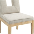 Meridian Furniture Gwendolyn Cream Linen Textured Dining Side Chair (Set of 2)