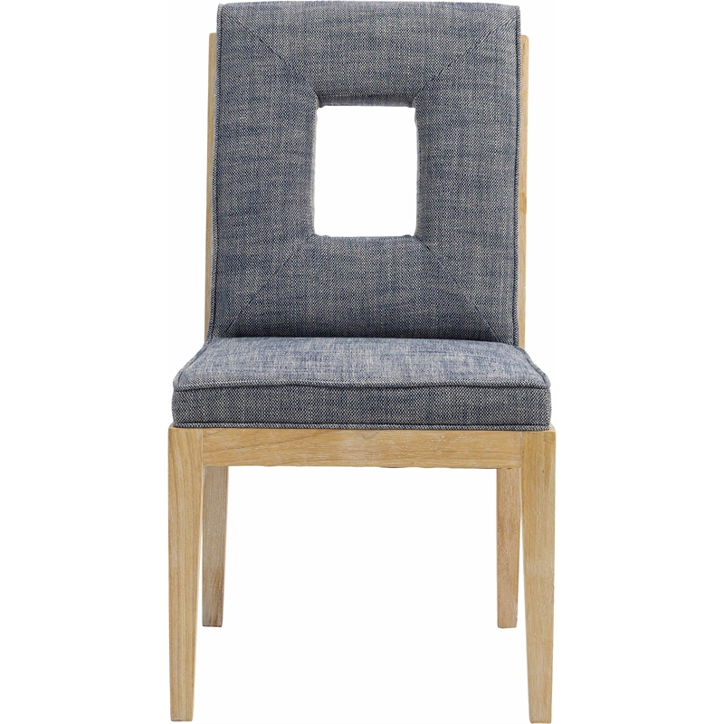 Meridian Furniture Gwendolyn Navy Linen Textured Dining Side Chair (Set of 2)