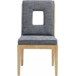 Meridian Furniture Gwendolyn Navy Linen Textured Dining Side Chair (Set of 2)