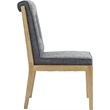 Meridian Furniture Gwendolyn Navy Linen Textured Dining Side Chair (Set of 2)