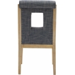 Meridian Furniture Gwendolyn Navy Linen Textured Dining Side Chair (Set of 2)