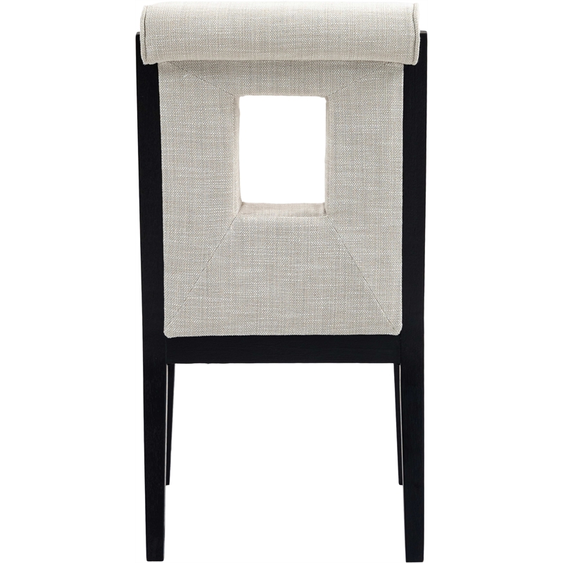 Meridian Furniture Gwendolyn Cream Linen Textured Dining Side Chair (Set of 2)