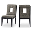 Meridian Furniture Gwendolyn Grey Linen Textured Dining Side Chair (Set of 2)