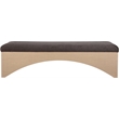 Meridian Furniture Lawson Brown Velour Fur Fabric Bench