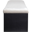 Meridian Furniture Lawson Beige Velour Fur Fabric Bench