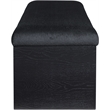Meridian Furniture Lawson Black Velour Fur Fabric Bench