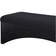 Meridian Furniture Lawson Black Velour Fur Fabric Bench