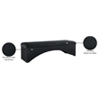 Meridian Furniture Lawson Black Velour Fur Fabric Bench