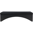 Meridian Furniture Lawson Black Velour Fur Fabric Bench