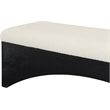 Meridian Furniture Lawson Cream Velour Fur Fabric Bench