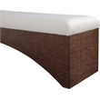 Meridian Furniture Lawson Beige Velour Fur Fabric Bench