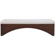 Meridian Furniture Lawson Beige Velour Fur Fabric Bench