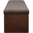 Meridian Furniture Lawson Brown Velour Fur Fabric Bench
