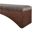 Meridian Furniture Lawson Brown Velour Fur Fabric Bench