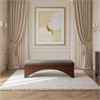 Meridian Furniture Lawson Brown Velour Fur Fabric Bench