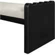 Meridian Furniture Sonia Cream Velour Fur Fabric Bench