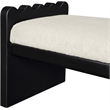 Meridian Furniture Sonia Cream Velour Fur Fabric Bench