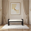 Meridian Furniture Sonia Cream Velour Fur Fabric Bench
