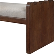 Meridian Furniture Sonia Beige Velour Fur Fabric Bench